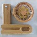 The Best Partner In Summer 3 In1Bamboo Fan  With Power Bank Hand Fan Portable USB Rechargeable Small Pocket Fan Battery Operated